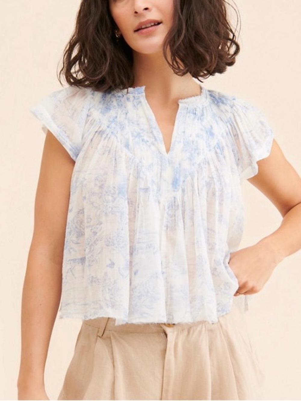 Free People Printed Padma Top